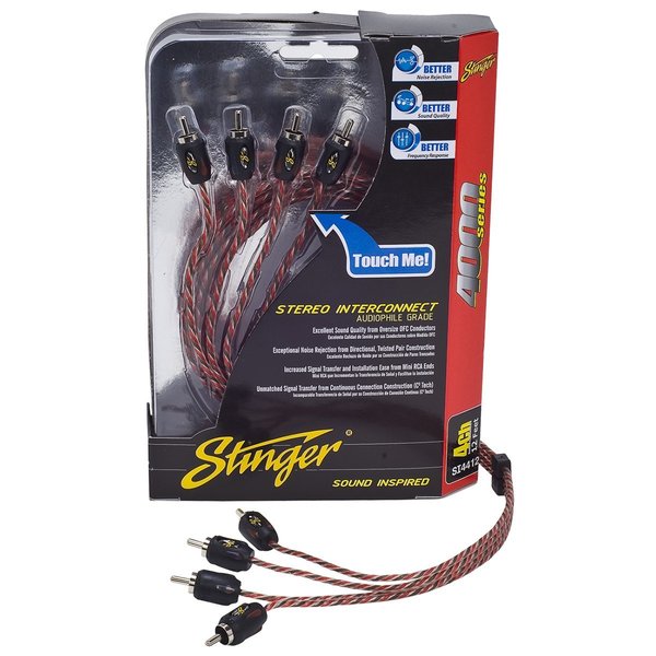 Stinger Electronics 12'RCA 4CH TWISTED PR 4000 SERIES SI4412